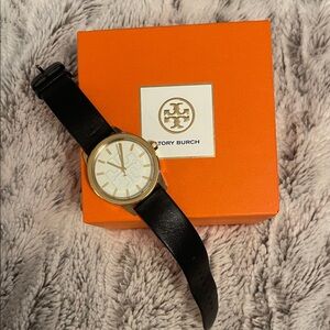 Tory Burch Gold and Black Watch